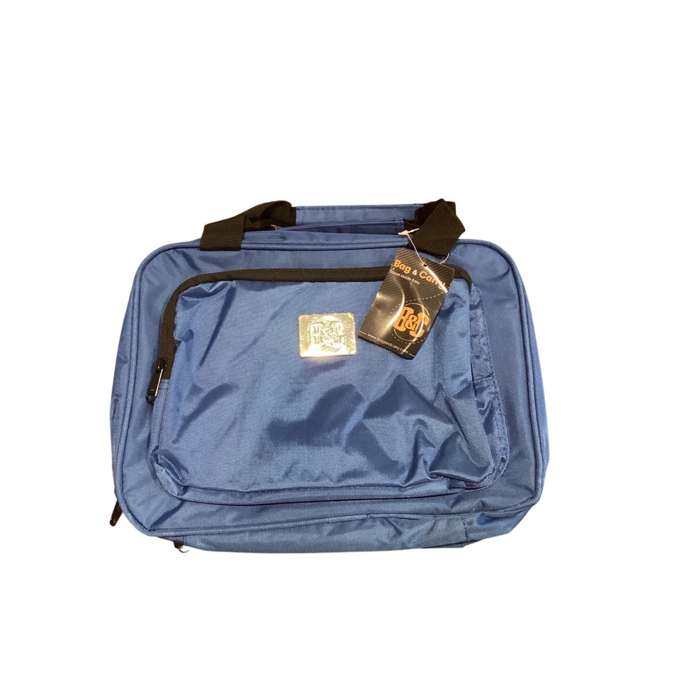 Bag & Carry Travel Made Easy Blue Nylon Organizer Bag Zip Top Double Handle NWT